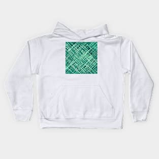 Tones of Teal Irregular Pattern Kids Hoodie